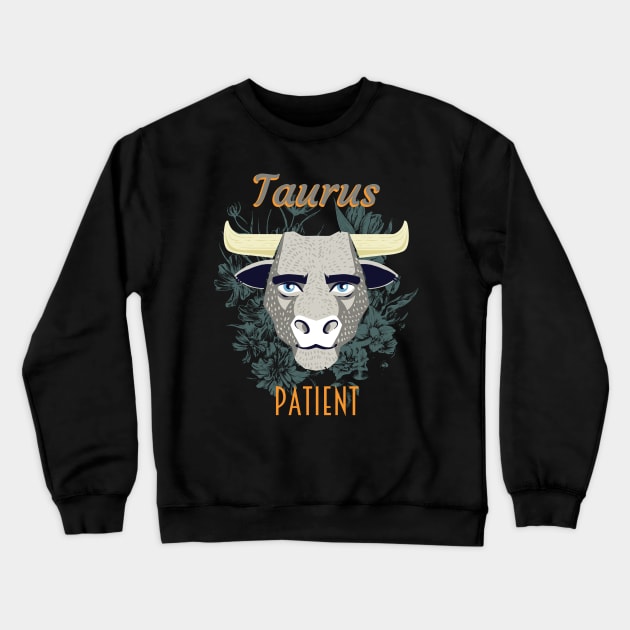 Taurus Taurus sign of the zodiac Crewneck Sweatshirt by Foxxy Merch